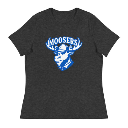 Performance | Women's Relaxed T Shirt | Moosers | Mascot Logo