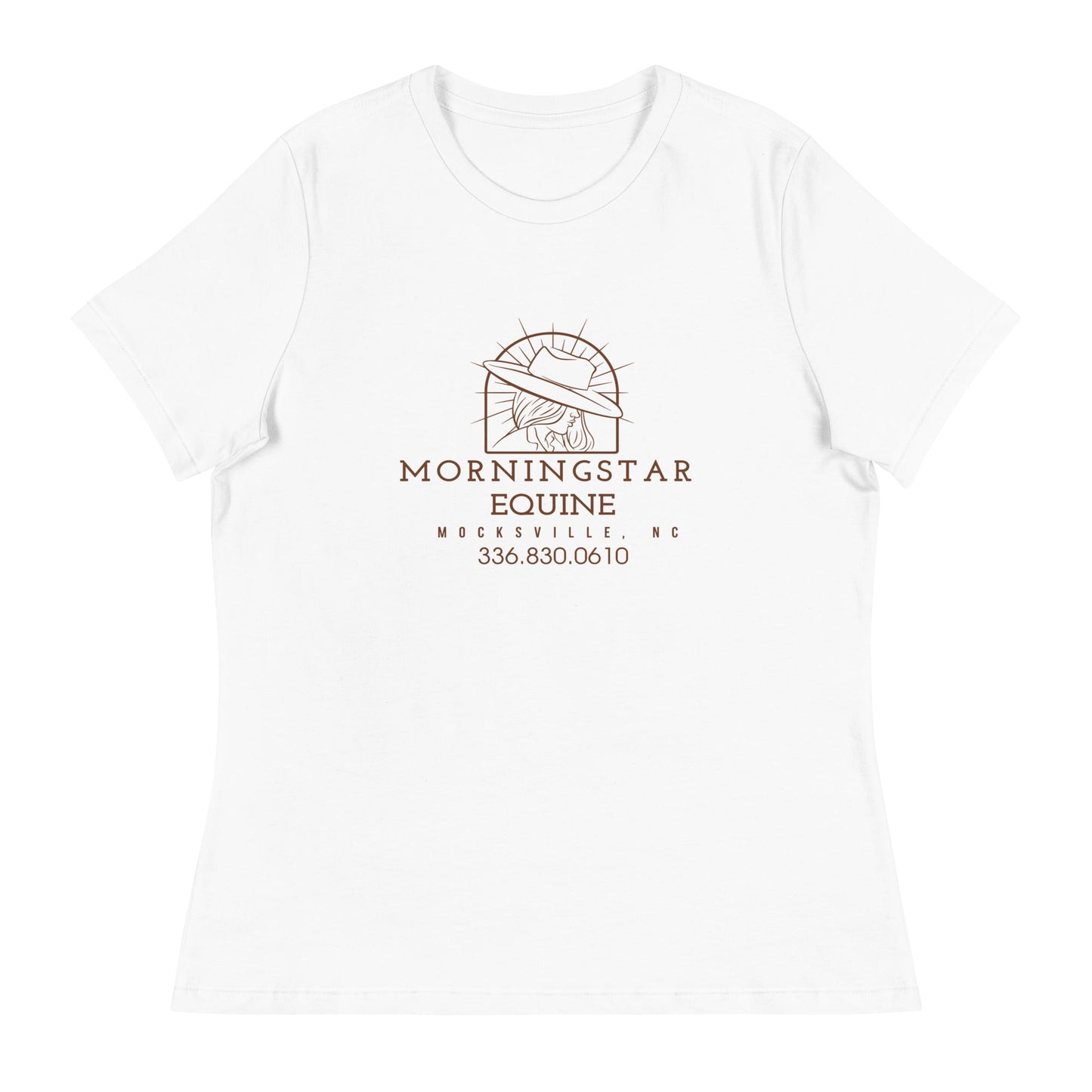 Performance | Women's Relaxed T Shirt | Morningstar Equine | Morningstar Equine Burnt Logo