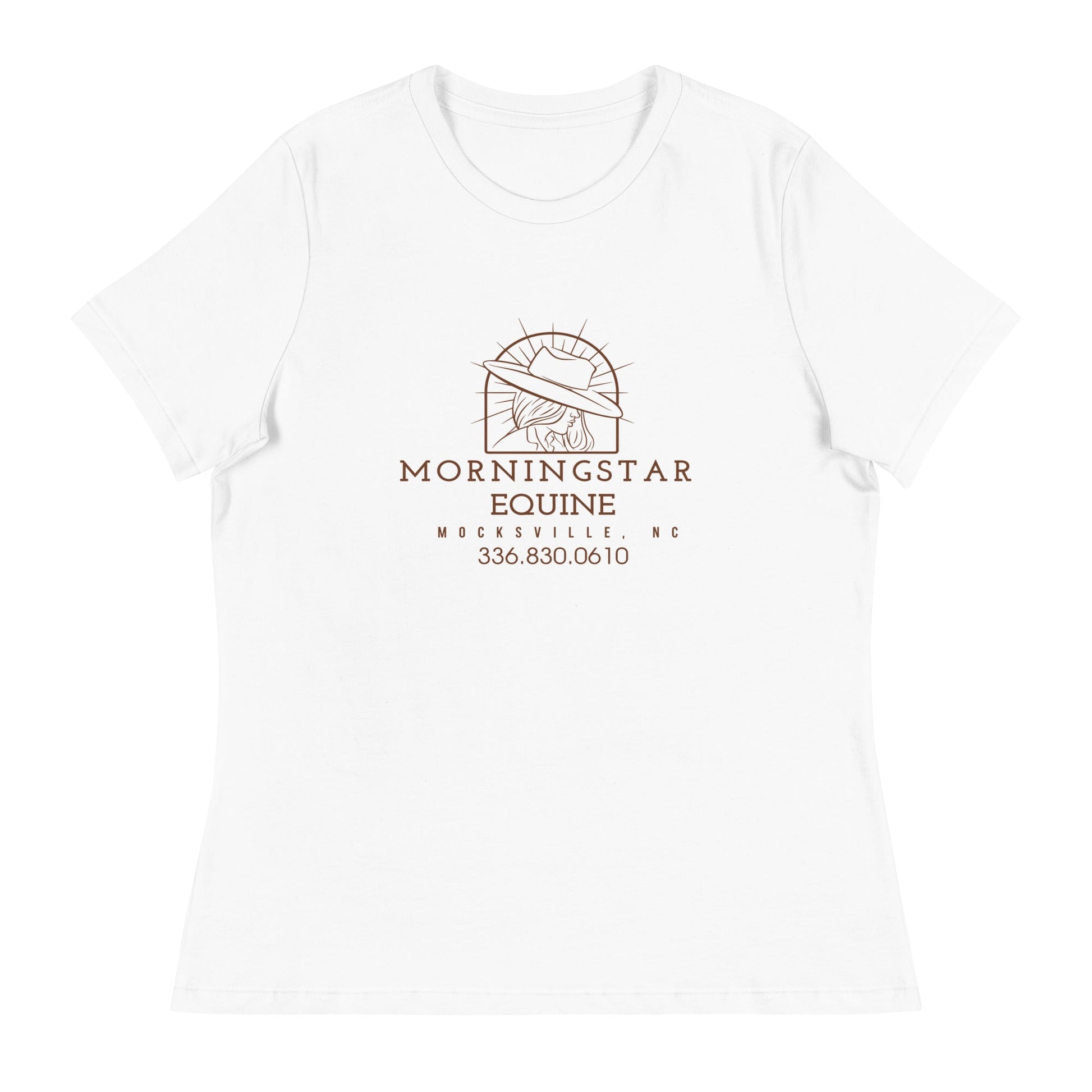 Performance | Women's Relaxed T Shirt | Morningstar Equine | Morningstar Equine Burnt Logo