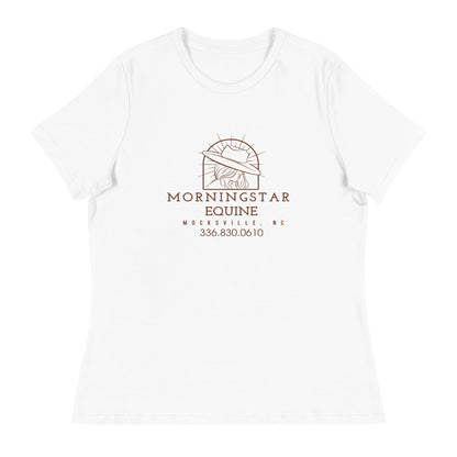 Performance | Women's Relaxed T Shirt | Morningstar Equine | Morningstar Equine Burnt Logo