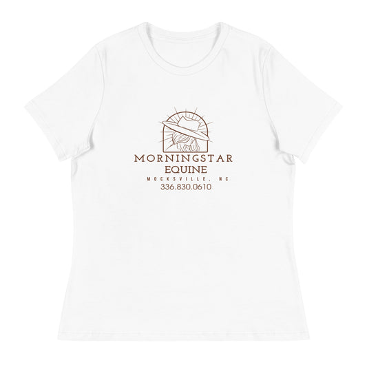 Performance | Women's Relaxed T Shirt | Morningstar Equine | Morningstar Equine Burnt Logo