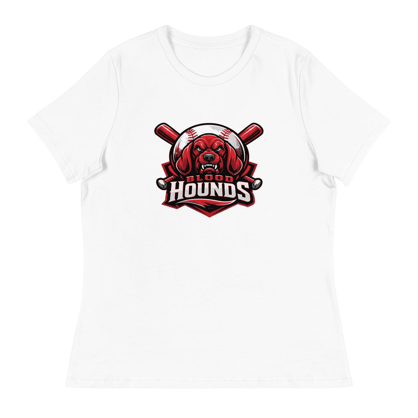 Performance | Women's Relaxed T Shirt | Mountain House Bloodhounds | Blood Hounds Logo