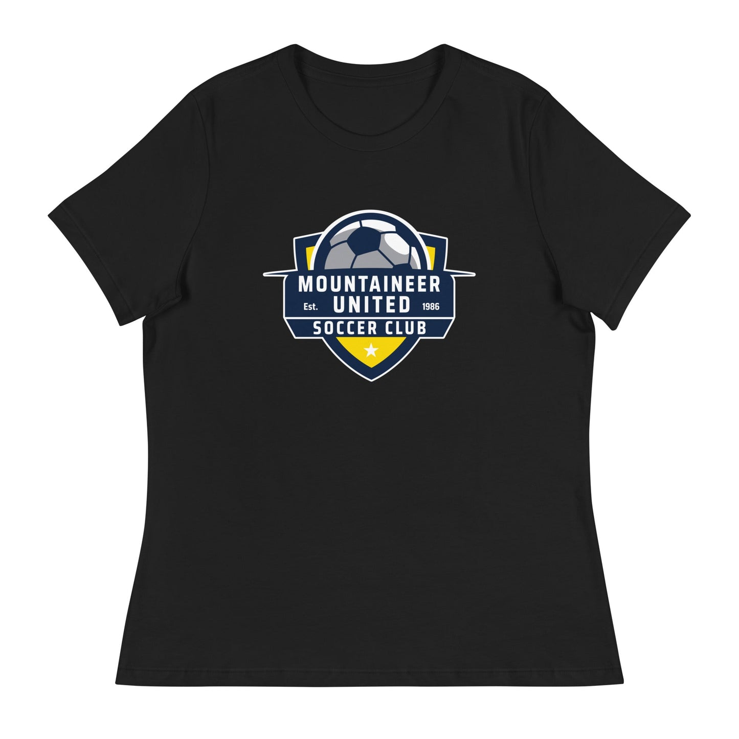 Performance | Women's Relaxed T Shirt | Mountaineer United Soccer Club | Alpine Crest Logo
