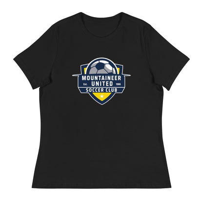 Performance | Women's Relaxed T Shirt | Mountaineer United Soccer Club | Alpine Crest Logo