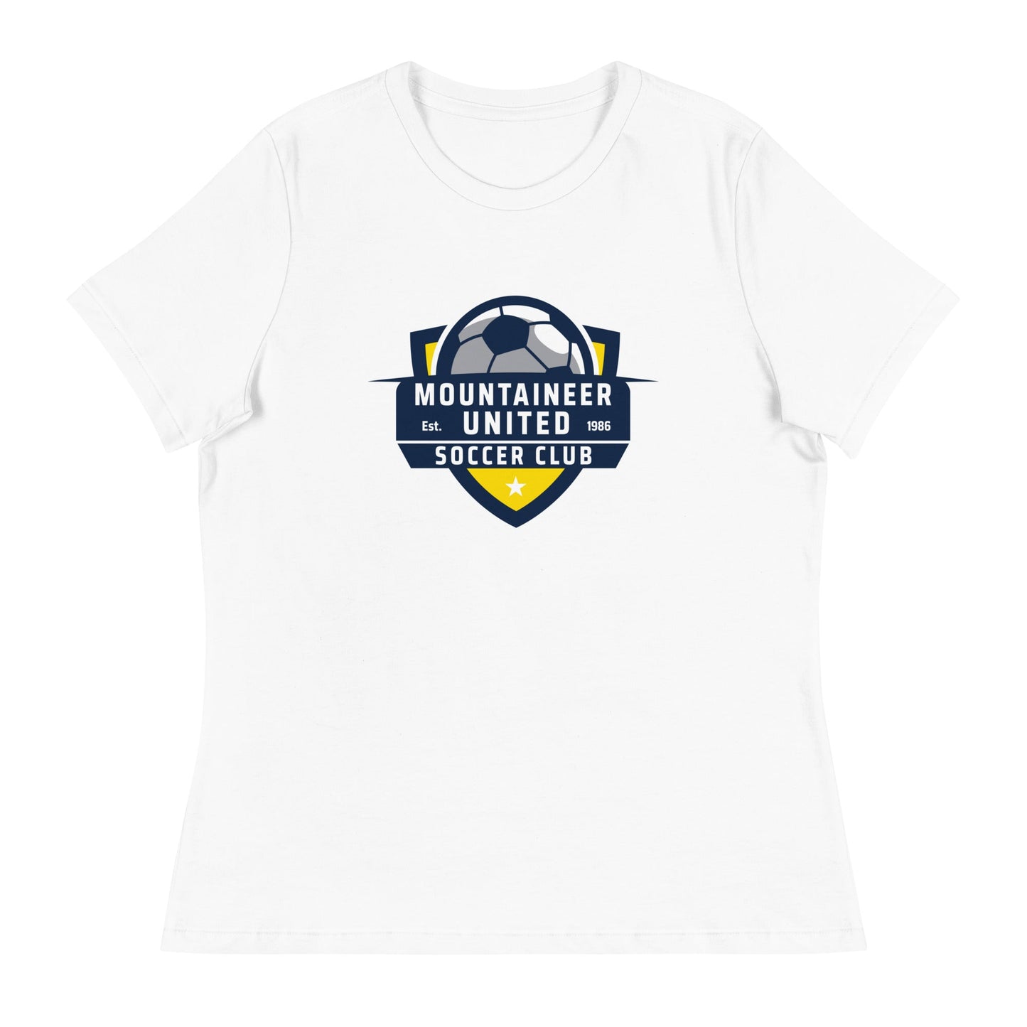 Performance | Women's Relaxed T Shirt | Mountaineer United Soccer Club | Alpine Crest Logo