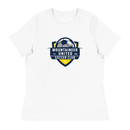 Performance | Women's Relaxed T Shirt | Mountaineer United Soccer Club | Alpine Crest Logo