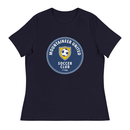 Performance | Women's Relaxed T Shirt | Mountaineer United Soccer Club | Badge Logo