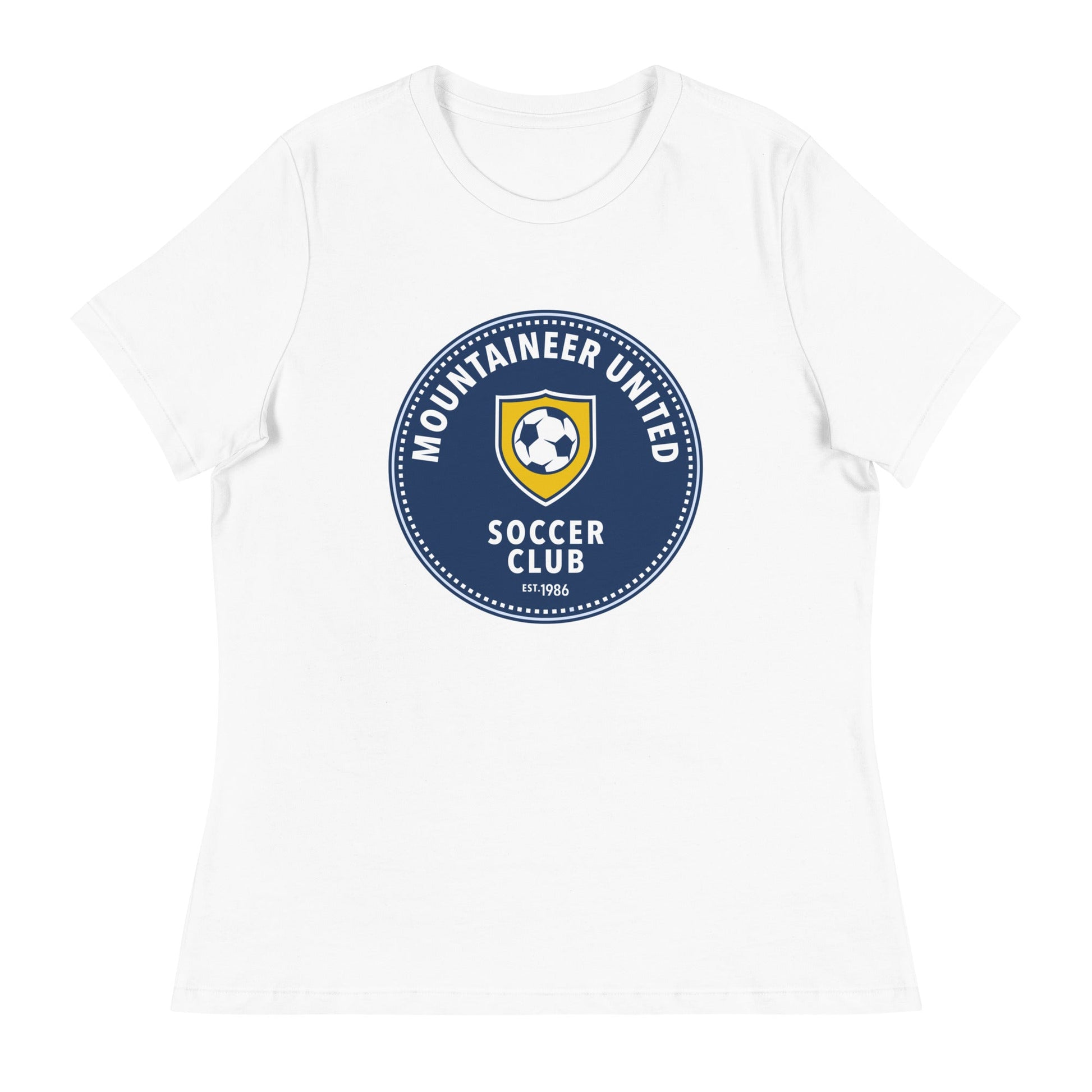 Performance | Women's Relaxed T Shirt | Mountaineer United Soccer Club | Badge Logo