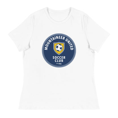 Performance | Women's Relaxed T Shirt | Mountaineer United Soccer Club | Badge Logo