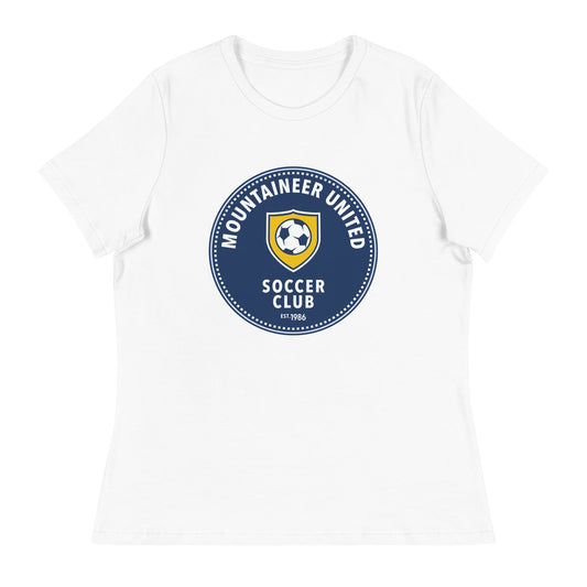 Performance | Women's Relaxed T Shirt | Mountaineer United Soccer Club | Badge Logo