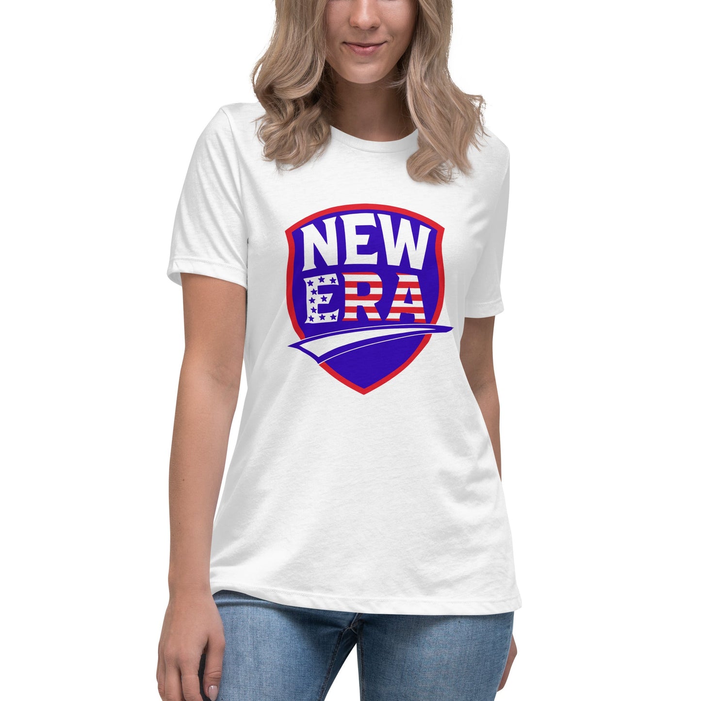 Performance | Women's Relaxed T Shirt | New Era Softball | Badge Logo