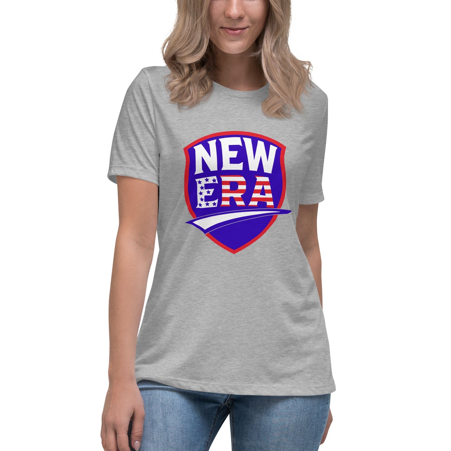 Performance | Women's Relaxed T Shirt | New Era Softball | Badge Logo