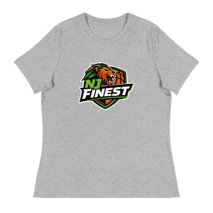 Performance | Women's Relaxed T Shirt | NJ Finest AAU Elite | Emblem Logo