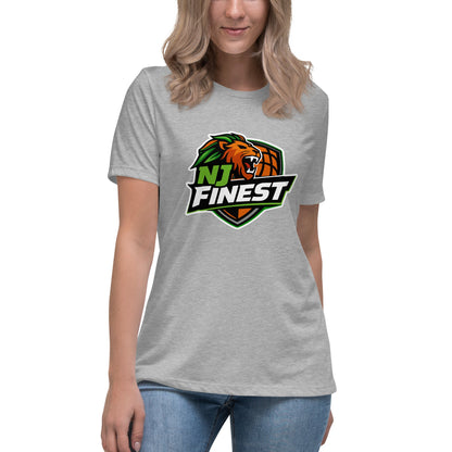 Performance | Women's Relaxed T Shirt | NJ Finest AAU Elite | Emblem Logo
