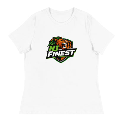 Performance | Women's Relaxed T Shirt | NJ Finest AAU Elite | Emblem Logo