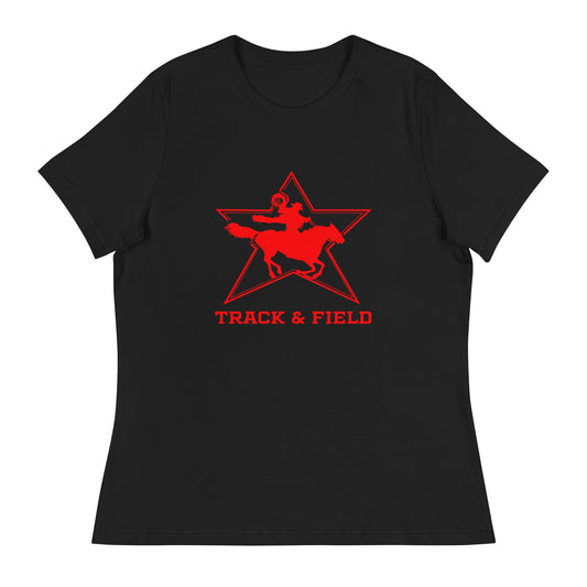 Performance | Women's Relaxed T Shirt | North Lake Track and Field | Cowboy T&F Logo