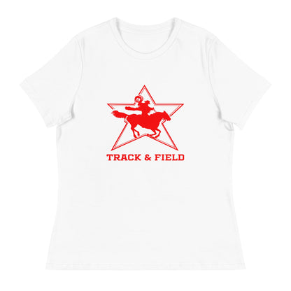 Performance | Women's Relaxed T Shirt | North Lake Track and Field | Cowboy T&F Logo