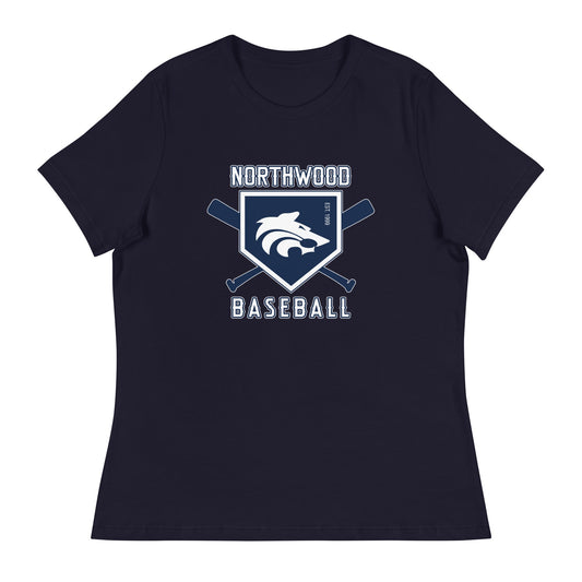 Performance | Women's Relaxed T Shirt | Northwood High School Baseball | Emblem Logo