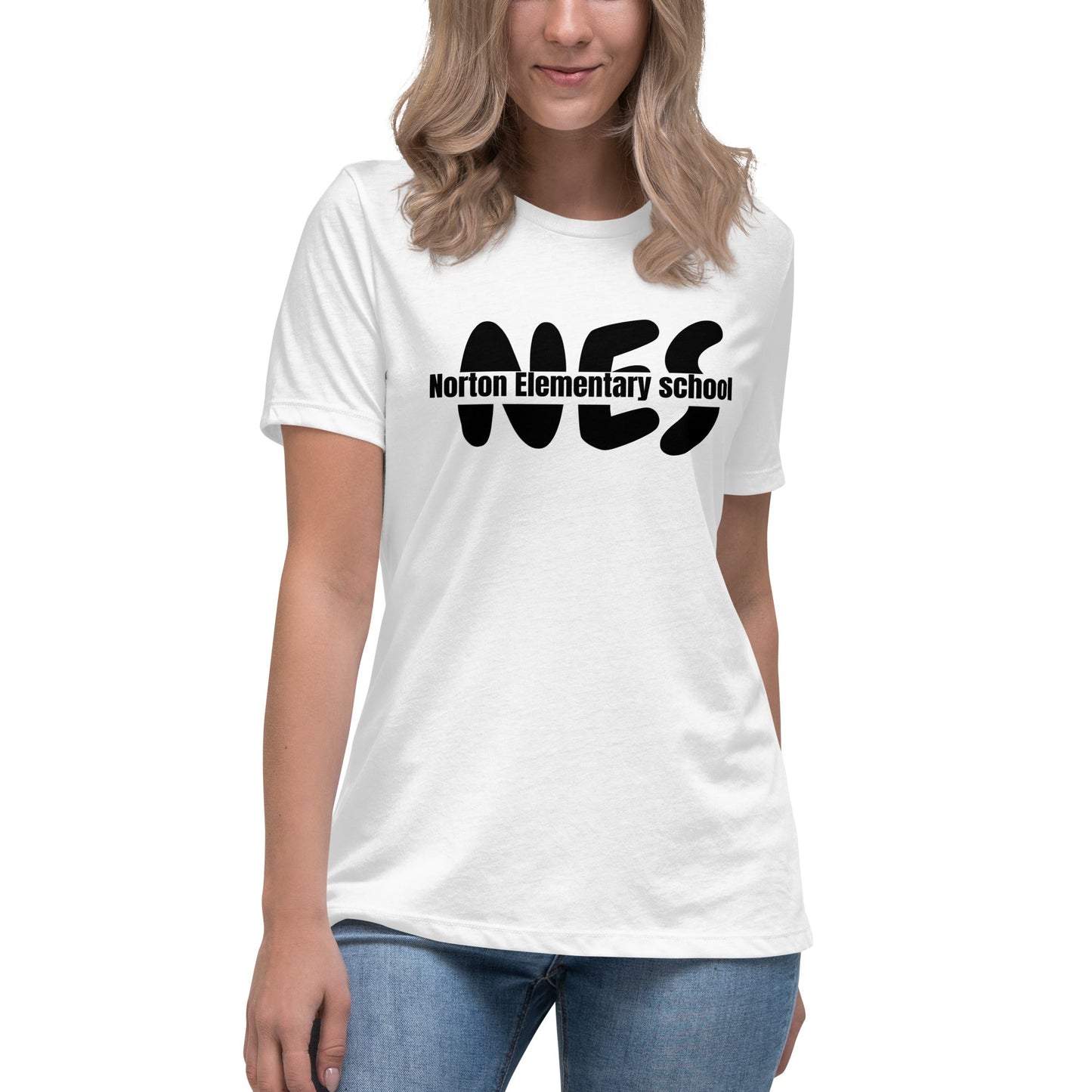 Performance | Women's Relaxed T Shirt | Norton Elementary School | NES Script Logo
