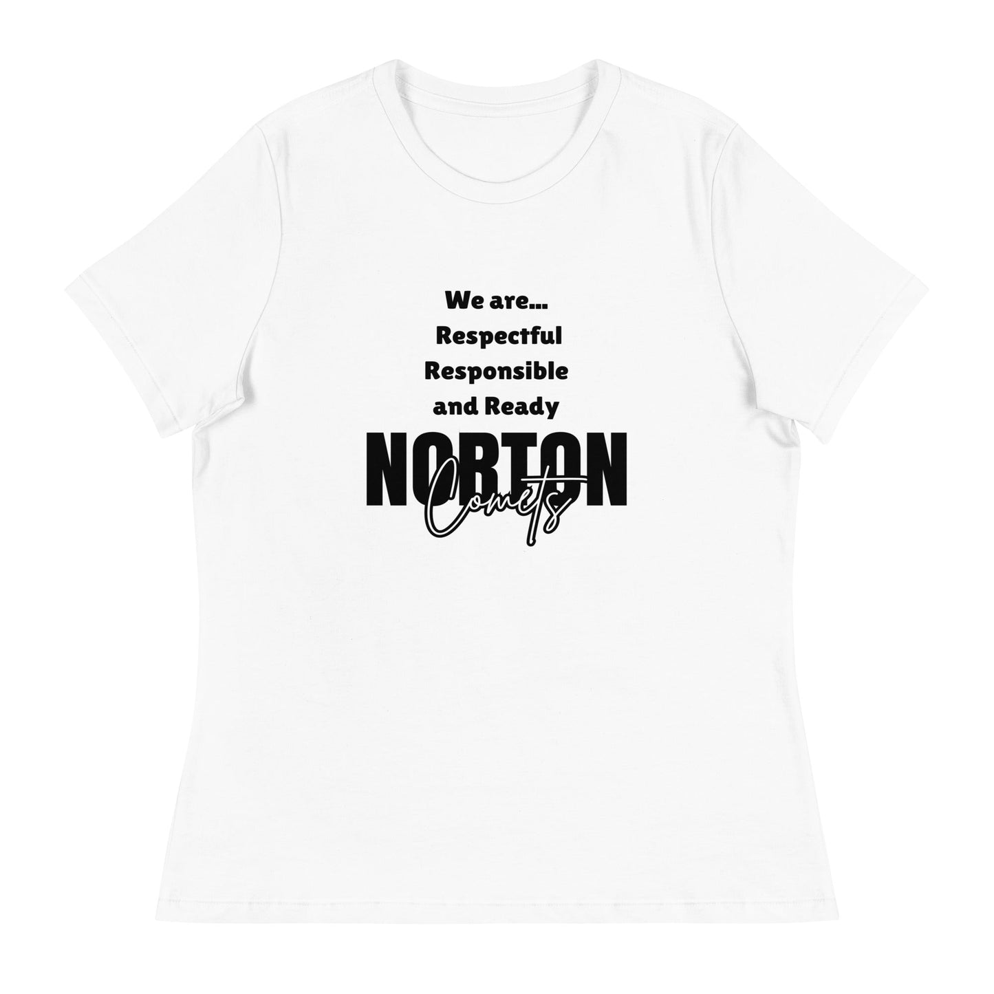 Performance | Women's Relaxed T Shirt | Norton Elementary School | We are... Logo