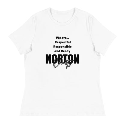Performance | Women's Relaxed T Shirt | Norton Elementary School | We are... Logo