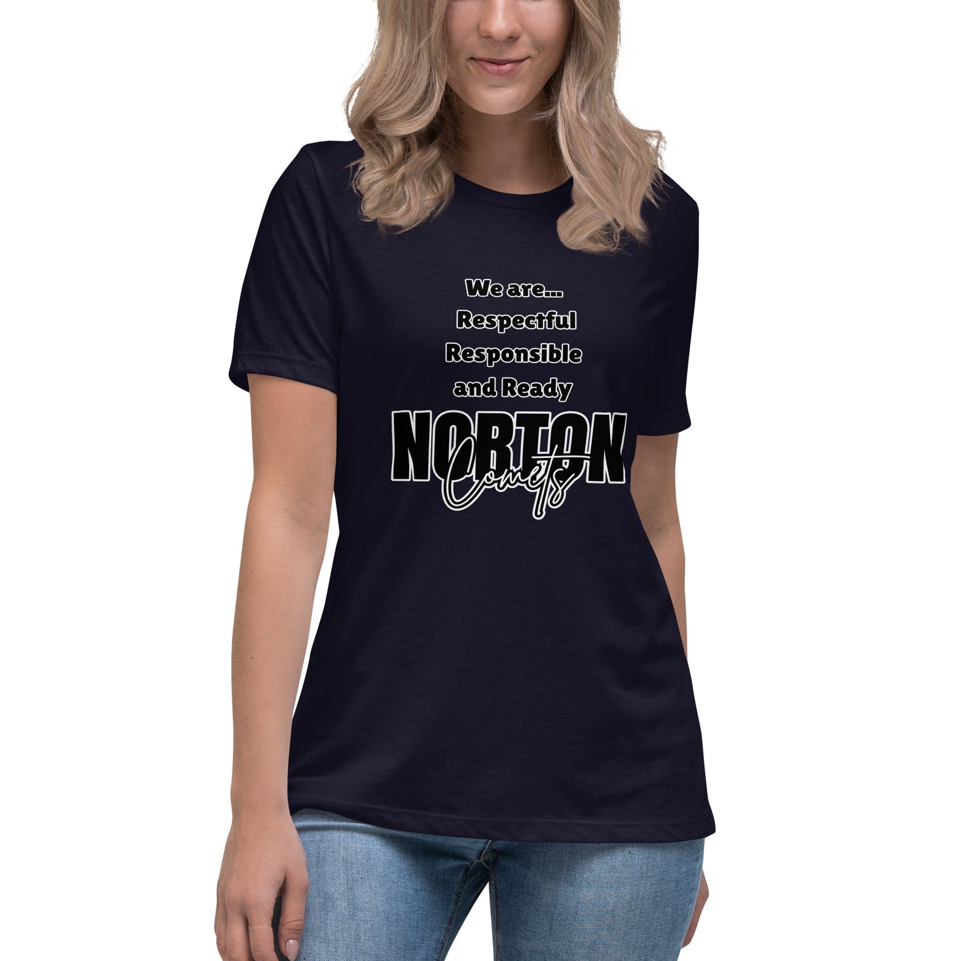 Performance | Women's Relaxed T Shirt | Norton Elementary School | We are... Logo