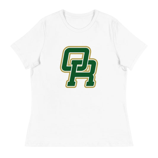Performance | Women's Relaxed T Shirt | Oakridge Flag Football | Varsity Interlock Logo