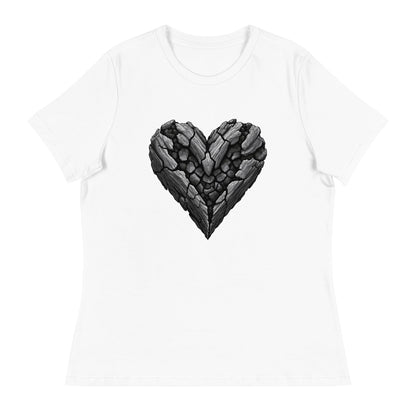 Performance | Women's Relaxed T Shirt | Obsidian Heartbeat | Emblem Logo