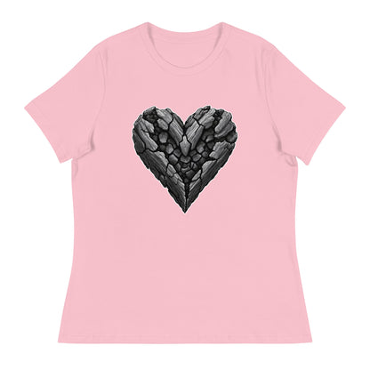 Performance | Women's Relaxed T Shirt | Obsidian Heartbeat | Emblem Logo