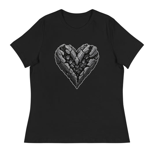 Performance | Women's Relaxed T Shirt | Obsidian Heartbeat | Emblem Logo