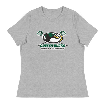 Performance | Women's Relaxed T Shirt | Odessa Girls Lacrosse | Duck Sticks Logo