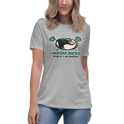 Performance | Women's Relaxed T Shirt | Odessa Girls Lacrosse | Duck Sticks Logo