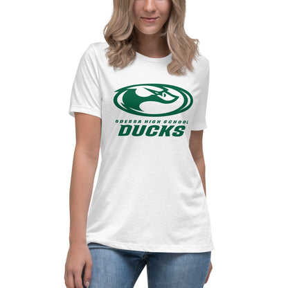 Performance | Women's Relaxed T Shirt | Odessa Girls Lacrosse | Ducks Green Logo