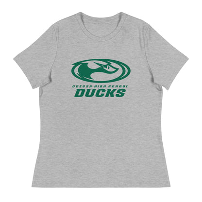 Performance | Women's Relaxed T Shirt | Odessa Girls Lacrosse | Ducks Green Logo