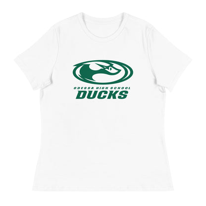 Performance | Women's Relaxed T Shirt | Odessa Girls Lacrosse | Ducks Green Logo
