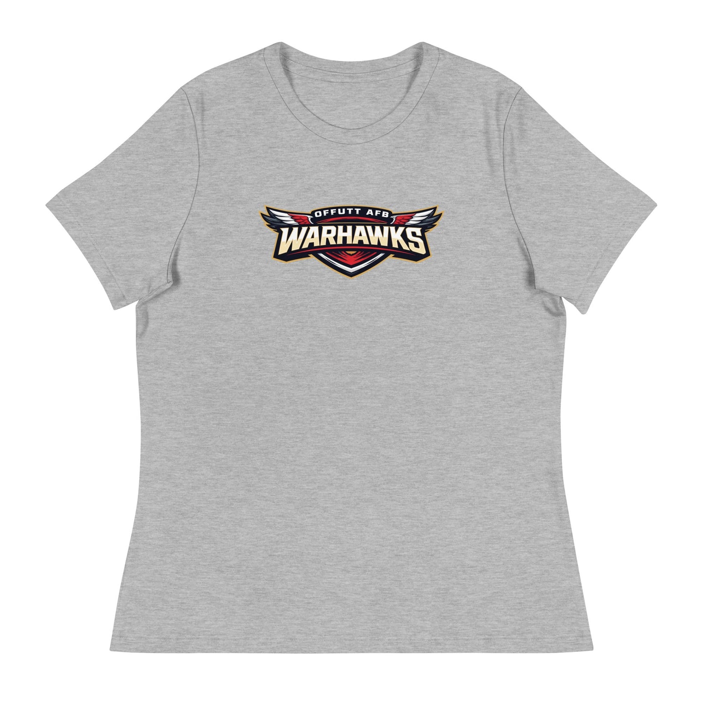Performance | Women's Relaxed T Shirt | Offutt AFB Warhawks | Mark Logo