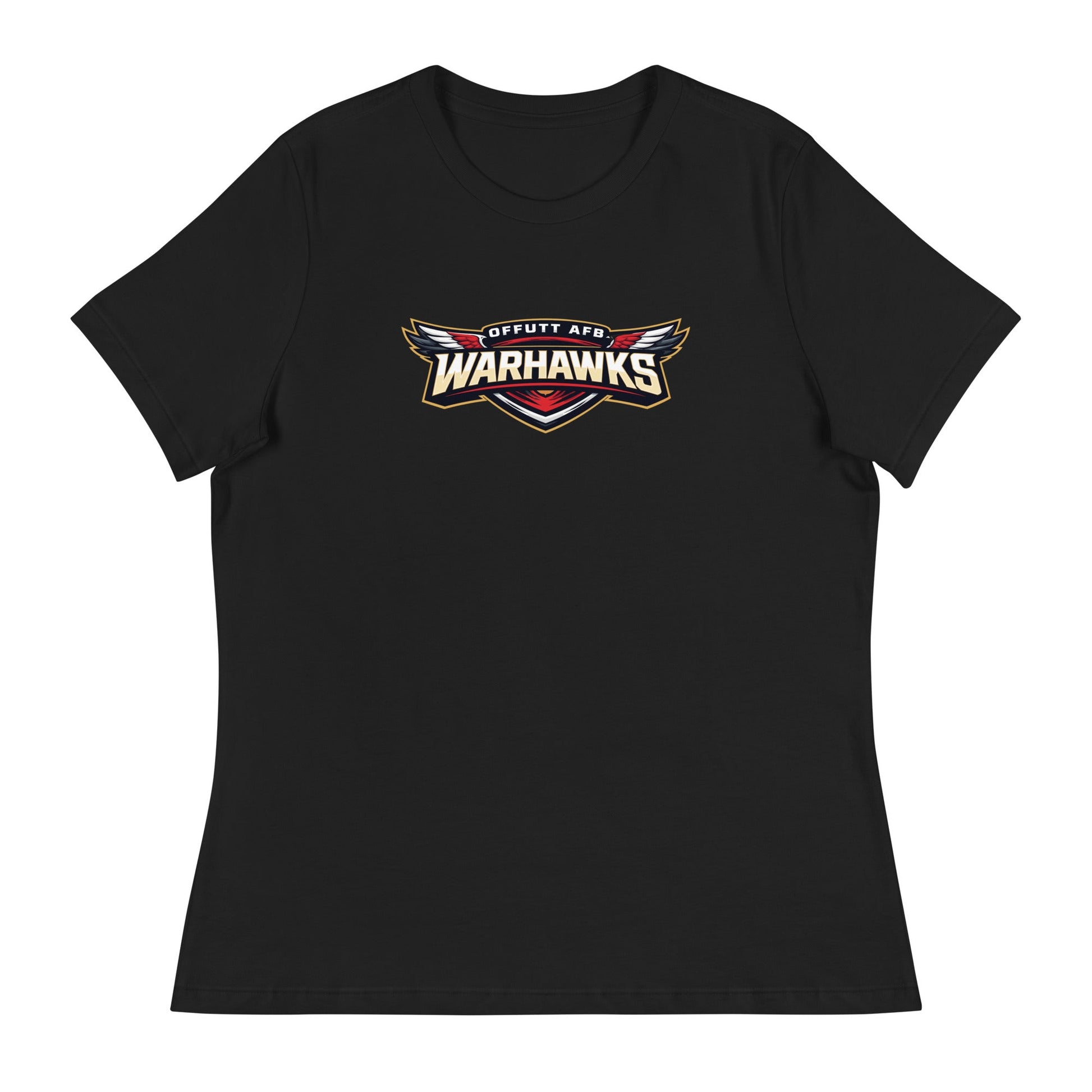 Performance | Women's Relaxed T Shirt | Offutt AFB Warhawks | Mark Logo