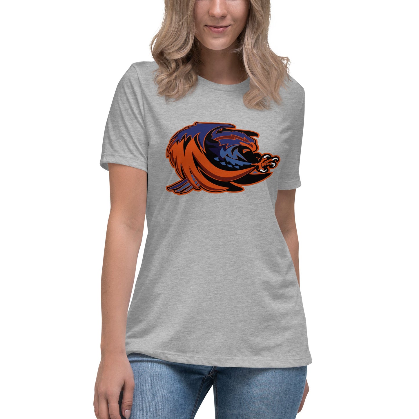 Performance | Women's Relaxed T Shirt | Offutt AFB Warhawks | Mascot Logo