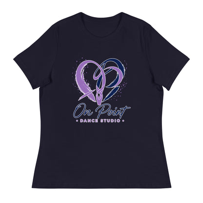 Performance | Women's Relaxed T Shirt | On Point Dance Studio | Crest Logo