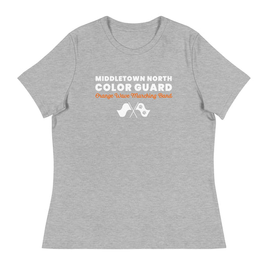 Performance | Women's Relaxed T Shirt | Orange Wave Marching Band | Modern Script Logo
