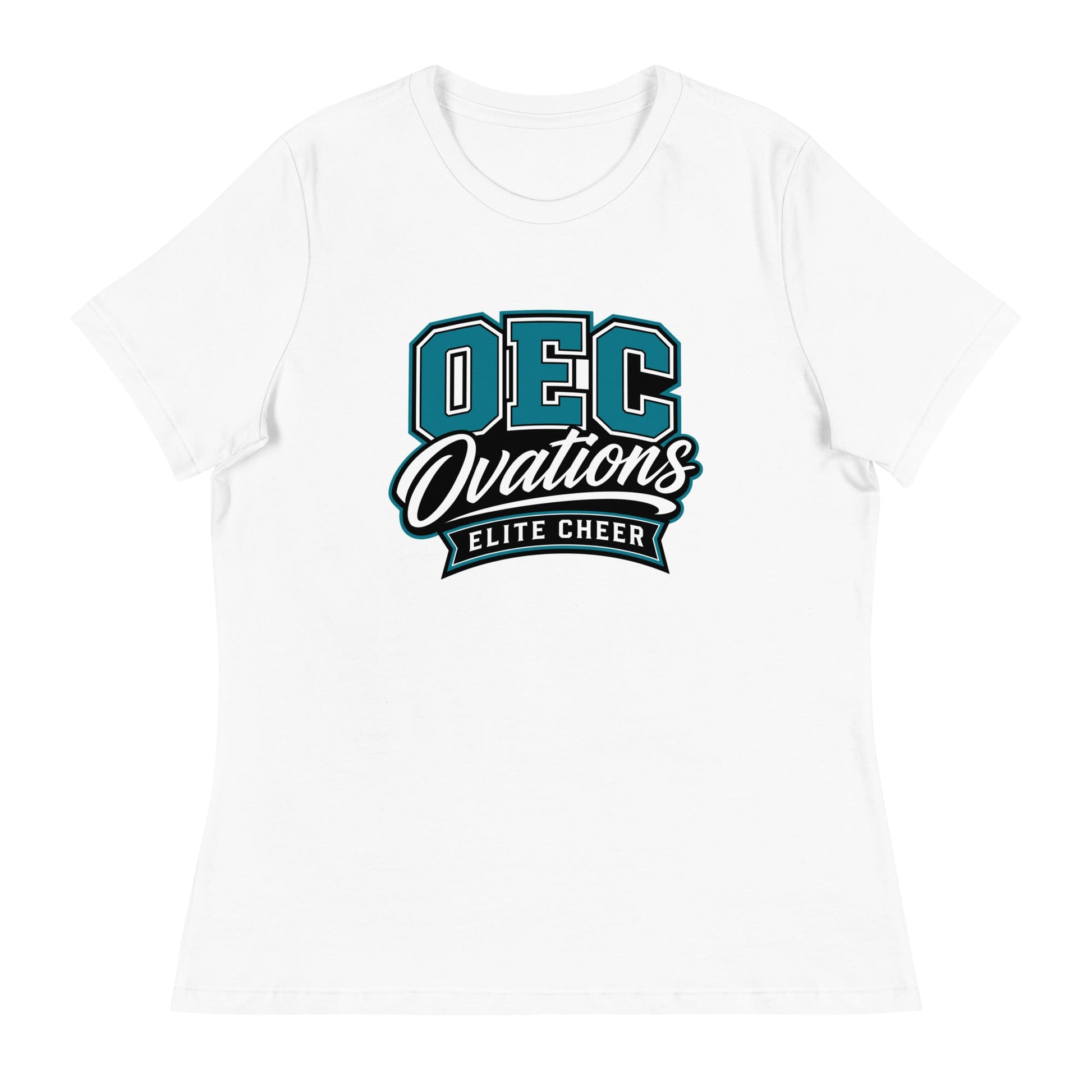 Performance | Women's Relaxed T Shirt | Ovations Elite Cheer | Crest Logo