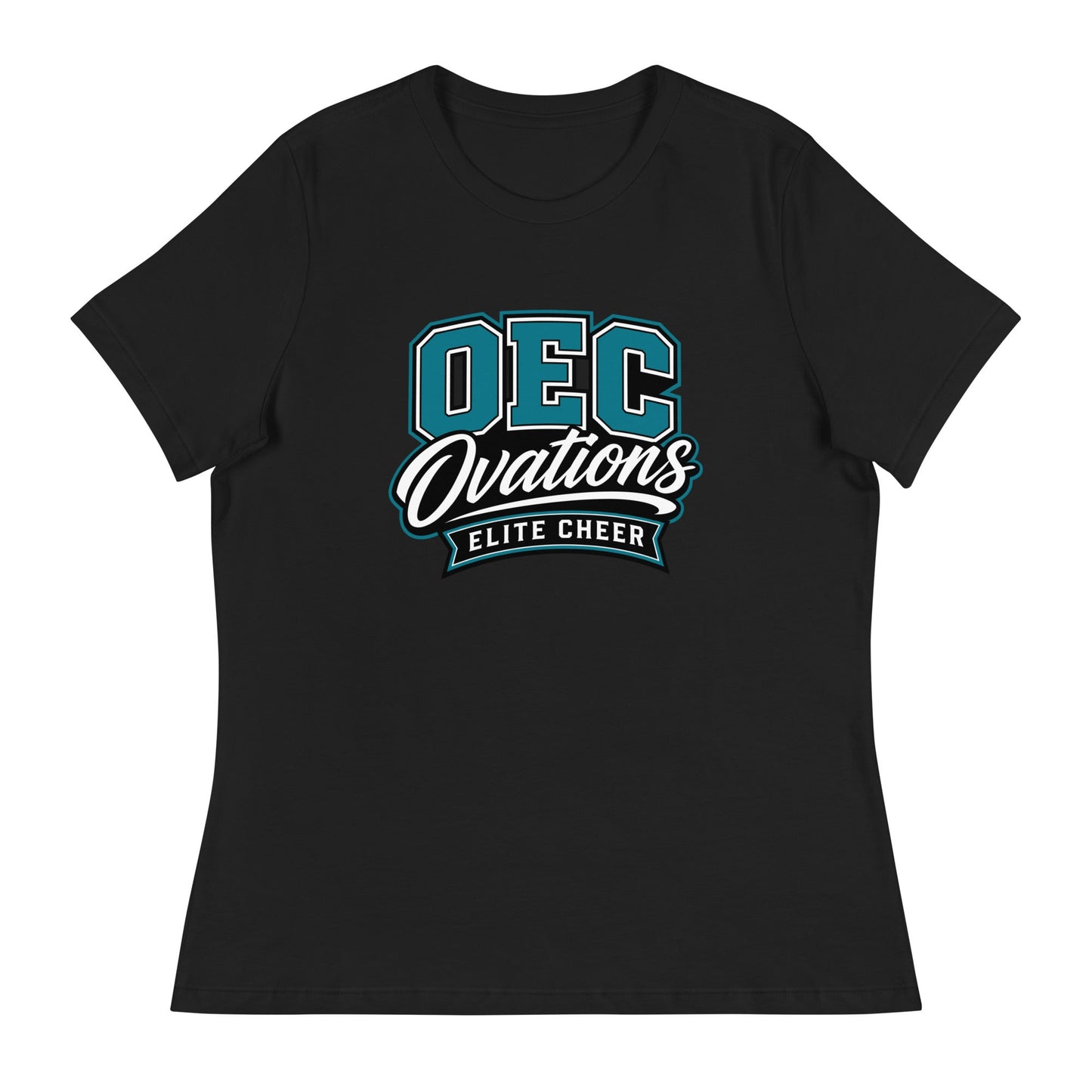 Performance | Women's Relaxed T Shirt | Ovations Elite Cheer | Crest Logo