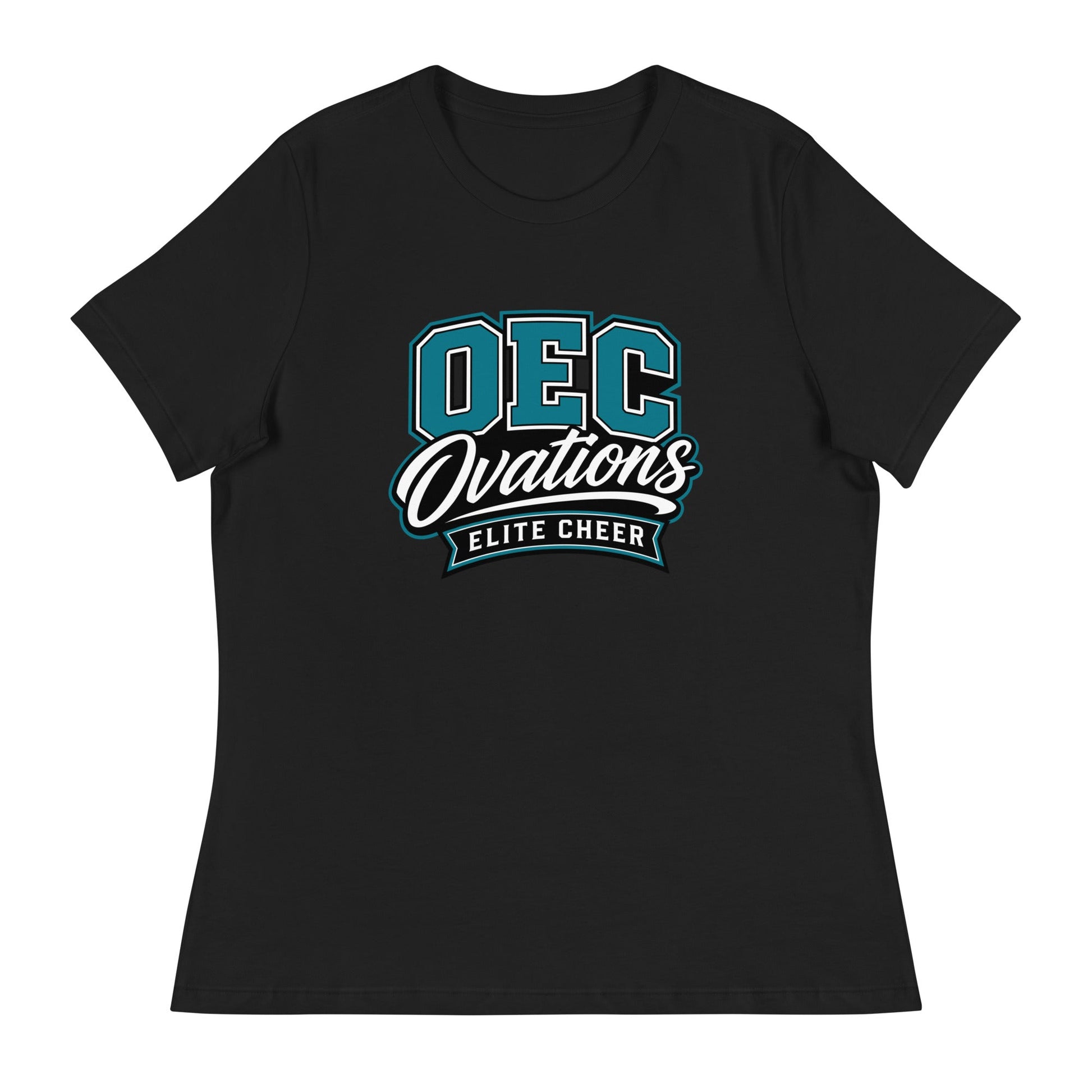 Performance | Women's Relaxed T Shirt | Ovations Elite Cheer | Crest Logo