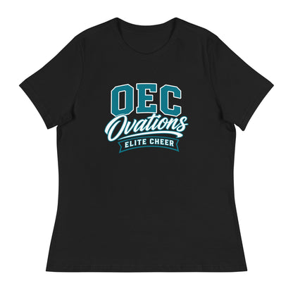 Performance | Women's Relaxed T Shirt | Ovations Elite Cheer | Emblem Logo