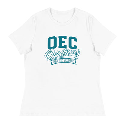 Performance | Women's Relaxed T Shirt | Ovations Elite Cheer | Emblem Logo