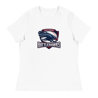 Performance | Women's Relaxed T Shirt | Oxford Battlehawks 13U | Badge Logo