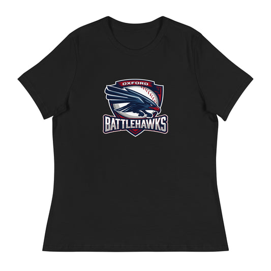 Performance | Women's Relaxed T Shirt | Oxford Battlehawks 13U | Badge Logo