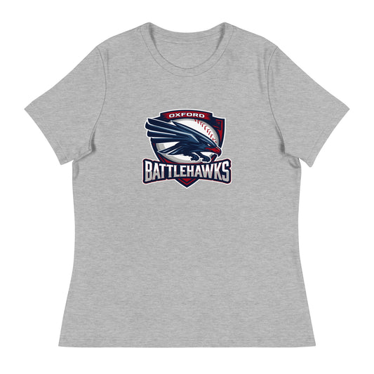 Performance | Women's Relaxed T Shirt | Oxford Battlehawks 13U | Badge Logo