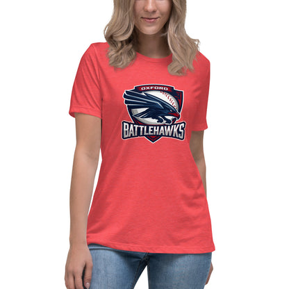 Performance | Women's Relaxed T Shirt | Oxford Battlehawks 13U | Badge Logo