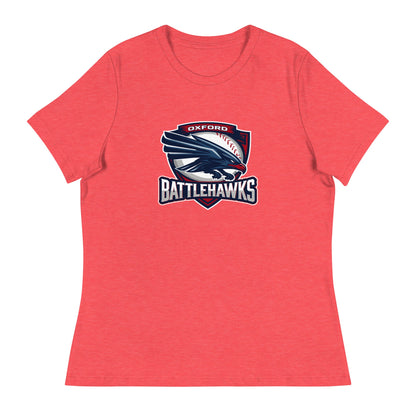 Performance | Women's Relaxed T Shirt | Oxford Battlehawks 13U | Badge Logo